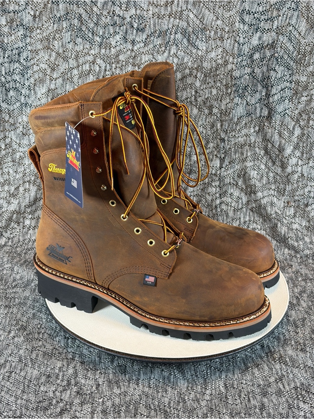 Thorogood 9" Logger Waterproof Safety Toe Boots Men's 15 D